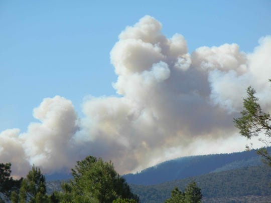 Tadpole fire smoke -- USFS-Gila Forest photo